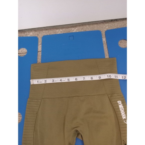 GYMSHARK Energy Seamless‎ Leggings Womens Size Small Olive Green High Rise - Picture 13 of 16